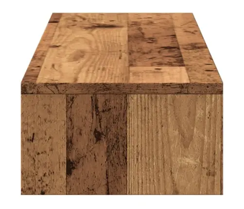 Monitora Statīvs Ar Atvilktnēm, Veca Koka, 100X27X15 Cm Vidaxl