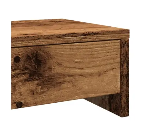 Monitora Statīvs Ar Atvilktnēm, Veca Koka, 100X27X15 Cm Vidaxl