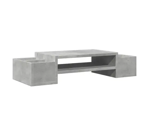 Monitora Paliktnis Ar Plauktu, Betona Pelēks, 70X27X15 Cm Vidaxl