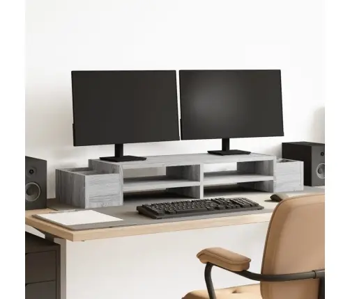 Hoiuruumiga Monitorialus, Hall Sonoma, 100X27X15 cm Tehispuit