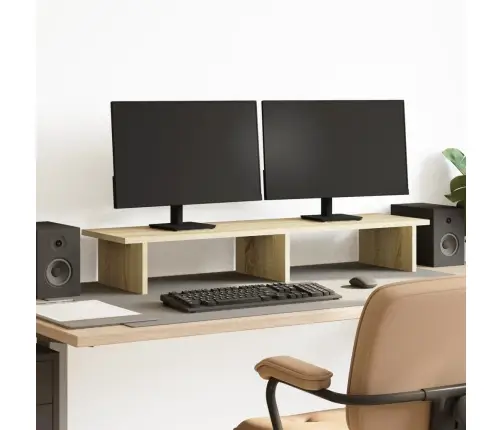 Monitoriaus Stovas, Ąžuolo, 100X27X15cm Apdirbta Mediena