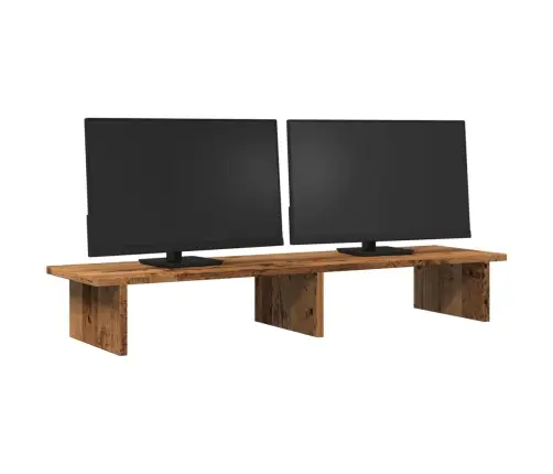 Monitoriaus Stovas, Sendintos Medienos, 100X27X15cm Mediena