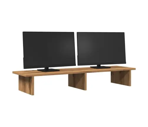 Monitora Paliktnis, Koka Krāsa, 100X27X15 Cm, Inženierijas Koks Vidaxl