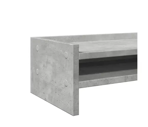 Monitora Paliktnis, Pelēks, 42X24X16 Cm, Konstruēts Koks Vidaxl