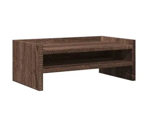 Monitoriaus Stovas, Rudas Ąžuolo, 42X24X16cm Apdirbta Mediena