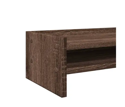 Monitoriaus Stovas, Rudas Ąžuolo, 42X24X16cm Apdirbta Mediena
