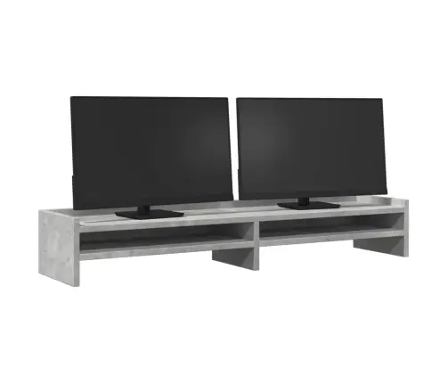 Monitora Paliktnis, Pelēks, 100X24X16 Cm, Inženierijas Koks Vidaxl