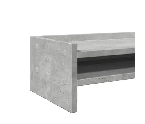 Monitora Paliktnis, Pelēks, 100X24X16 Cm, Inženierijas Koks Vidaxl