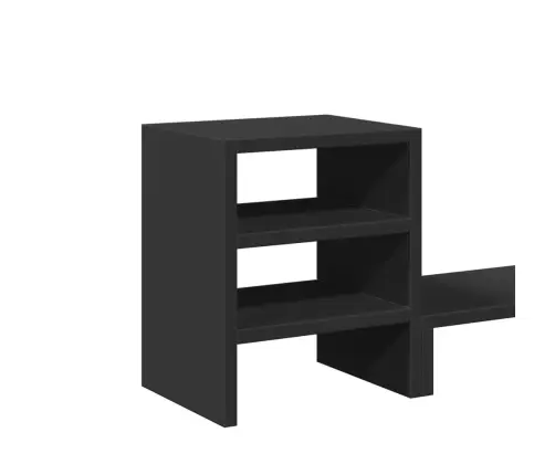 Monitoriaus Stovas Su Lentyna, Juodos Spalvos, Apdirbta Mediena