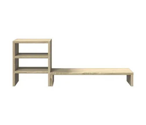 Monitora Statīvs Ar Galda Organizatoru, Ozola, Konstruēts Koks Vidaxl