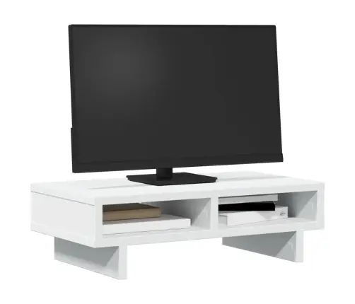 Monitora Paliktnis, Balts, 50X27X15 Cm, Inženierijas Koks Vidaxl