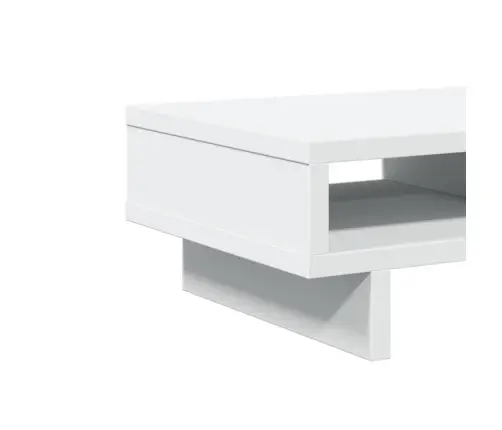 Monitora Paliktnis, Balts, 50X27X15 Cm, Inženierijas Koks Vidaxl