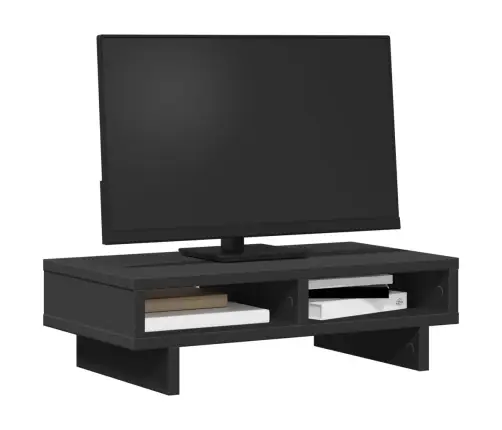 Monitora Paliktnis, Melns, 50X27X15 Cm, Inženierijas Koks Vidaxl
