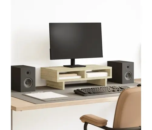 Monitoriaus Stovas, Ąžuolo, 50X27X15cm Apdirbta Mediena