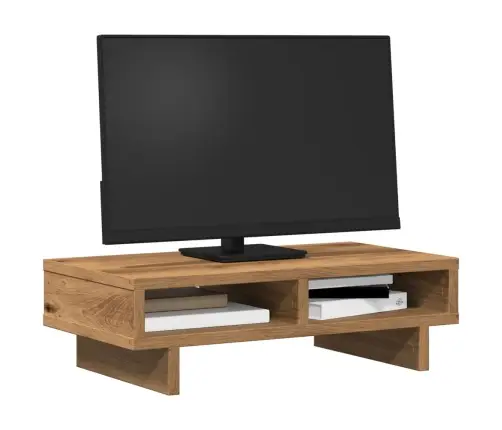 Monitora Paliktnis, Koka Krāsa, 50X27X15 Cm, Inženierijas Koks Vidaxl