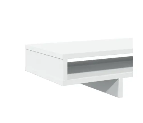 Monitoriaus Stovas, Baltas, 100X27X15cm Apdirbta Mediena