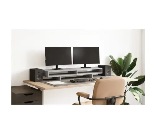 Monitoriaus Stovas, Betono, 100X27X15cm Apdirbta Mediena