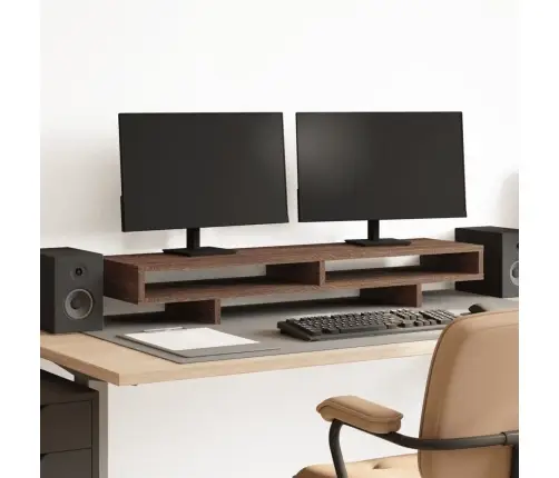 Monitora Paliktnis, Brūns, 100X27X15 Cm, Inženierijas Koks Vidaxl