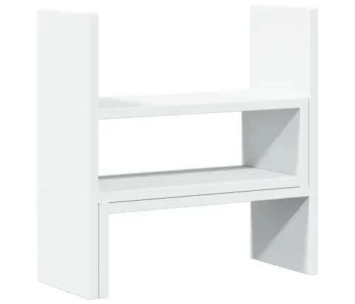 Galda Organizators, Regulējams, Balts 40X17X41 Cm Vidaxl