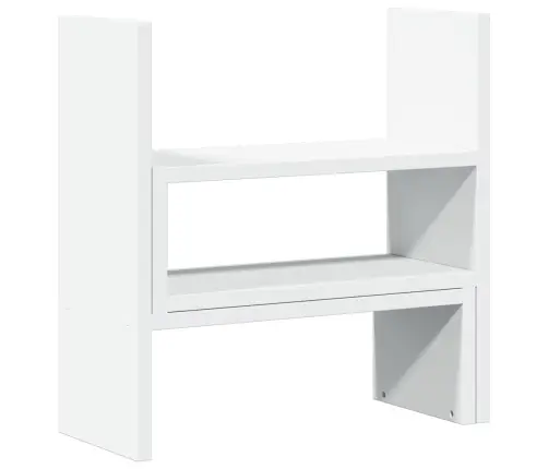 Galda Organizators, Regulējams, Balts 40X17X41 Cm Vidaxl