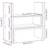Galda Organizators, Regulējams, Balts 40X17X41 Cm Vidaxl