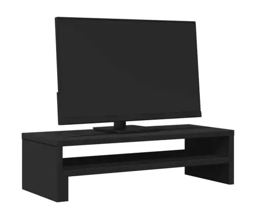 Monitoriaus Stovas, Juodas, 54X22X15cm Apdirbta Mediena