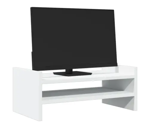 Monitora Paliktnis, Balts, 50X27X20 Cm, Konstruēts Koks Vidaxl