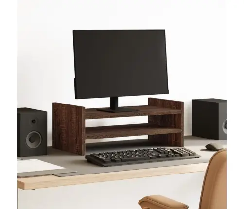 Monitora Paliktnis, Ozola Krāsa, 50X27X20 Cm, Konstruēts Koks Vidaxl