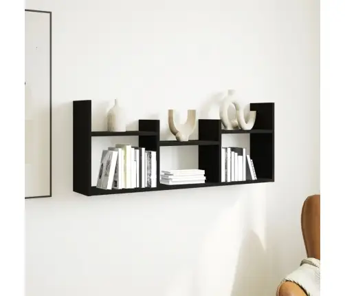 Sienas Skapītis, 100X18X40 Cm, Melns, Inženierijas Koks Vidaxl