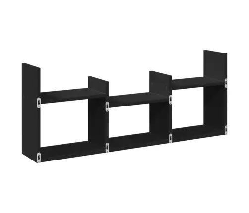 Sienas Skapītis, 100X18X40 Cm, Melns, Inženierijas Koks Vidaxl