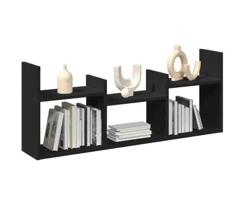 Sienas Skapītis, 100X18X40 Cm, Melns, Inženierijas Koks Vidaxl