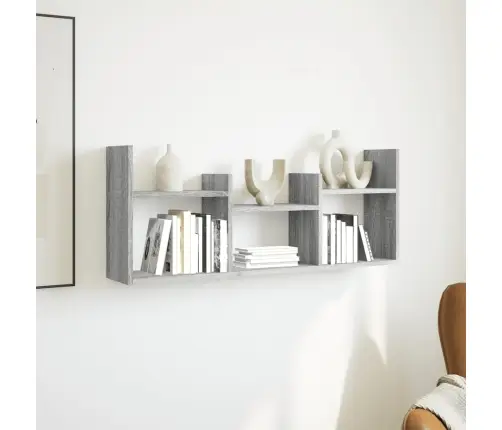 Sienas Skapītis, 100X18X40 Cm, Pelēka Koka, Inženierijas Koks Vidaxl