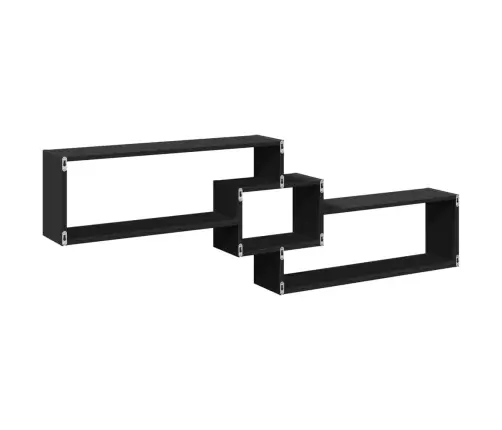 Sienas Skapītis, 158X18X53 Cm, Melns, Inženierijas Koks Vidaxl