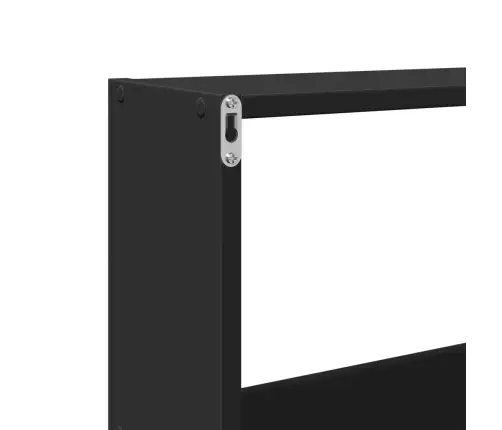Sienas Skapītis, 158X18X53 Cm, Melns, Inženierijas Koks Vidaxl