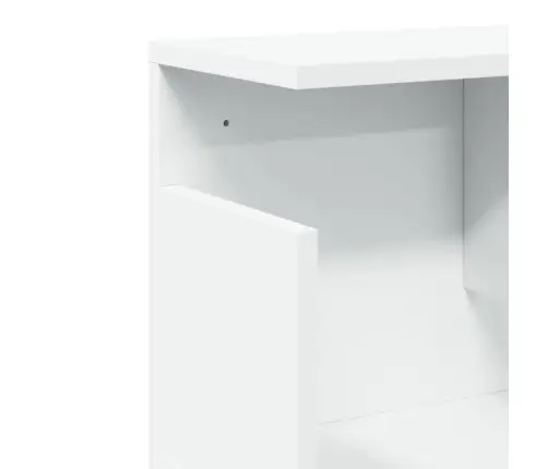 Sieninė Spintelė, Baltos Spalvos, 80X20X30cm Apdirbta Mediena