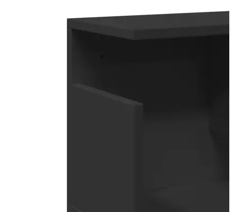 Sienas Skapītis, 80X20X30 Cm, Melns, Inženierijas Koks Vidaxl
