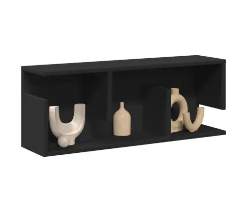 Sienas Skapītis, 80X20X30 Cm, Melns, Inženierijas Koks Vidaxl