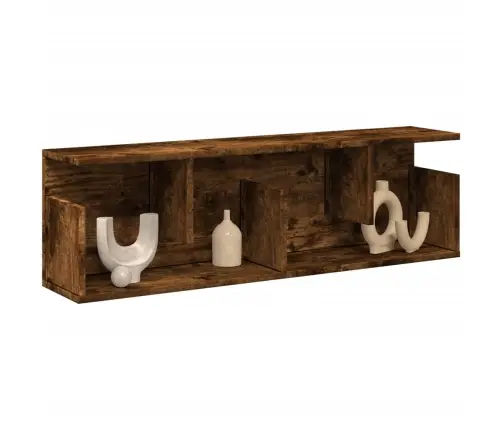 Sieninė Spintelė, Dūminio Ąžuolo, 100X20X30cm Apdirbta Mediena