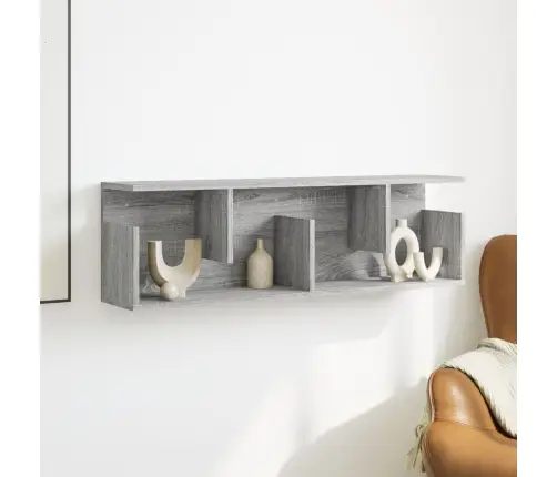 Sienas Skapītis, 100X20X30 Cm, Pelēka Koka, Inženierijas Koks Vidaxl