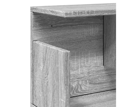 Sienas Skapītis, 100X20X30 Cm, Pelēka Koka, Inženierijas Koks Vidaxl