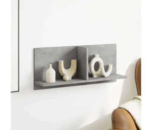 Sieninė Spintelė, Betono Pilka, 70X16,5X30cm Apdirbta Mediena