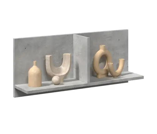 Sieninė Spintelė, Betono Pilka, 70X16,5X30cm Apdirbta Mediena