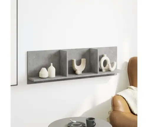 Sienas Skapītis, 100X16,5X30 Cm, Pelēks, Inženierijas Koks Vidaxl