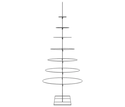 Metalinė Kalėdų Eglutė, Juodos Spalvos, 210Cm