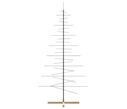 Ziemassvētku Eglīte, Metāls, Koka Pamatne, Melna, 210 Cm Vidaxl