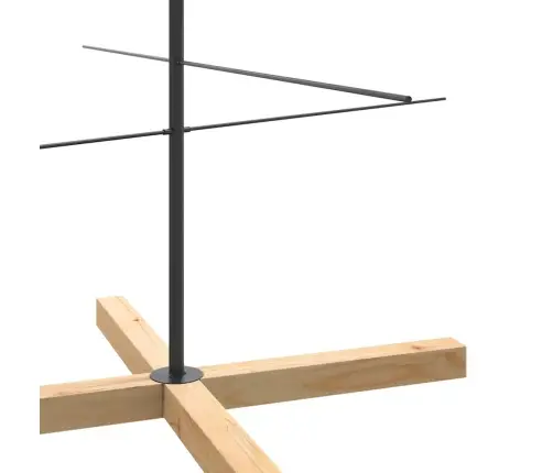 Ziemassvētku Eglīte, Metāls, Koka Pamatne, Melna, 210 Cm Vidaxl