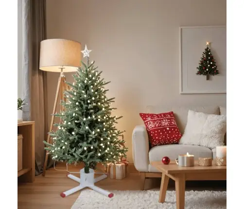 Ziemassvētku Egles Statīvs, Balts, 61X61X15,5 Cm Vidaxl