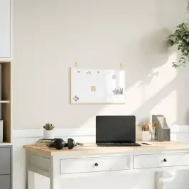 Magnētiskā Baltā Tāfele Ar Masīvkoka Rāmi, 60X40 Cm Vidaxl