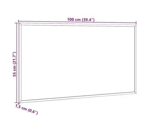 Magnetiline Tahvel Täispuidust Raamiga 100 X 55 Cm