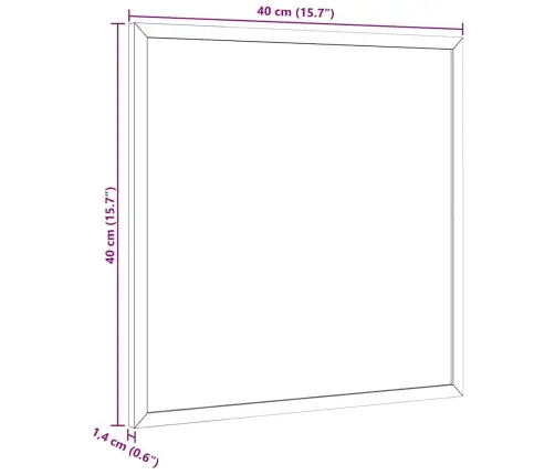 Lenta Su Pušies Masyvo Rėmu, Juodas, 40X40Cm